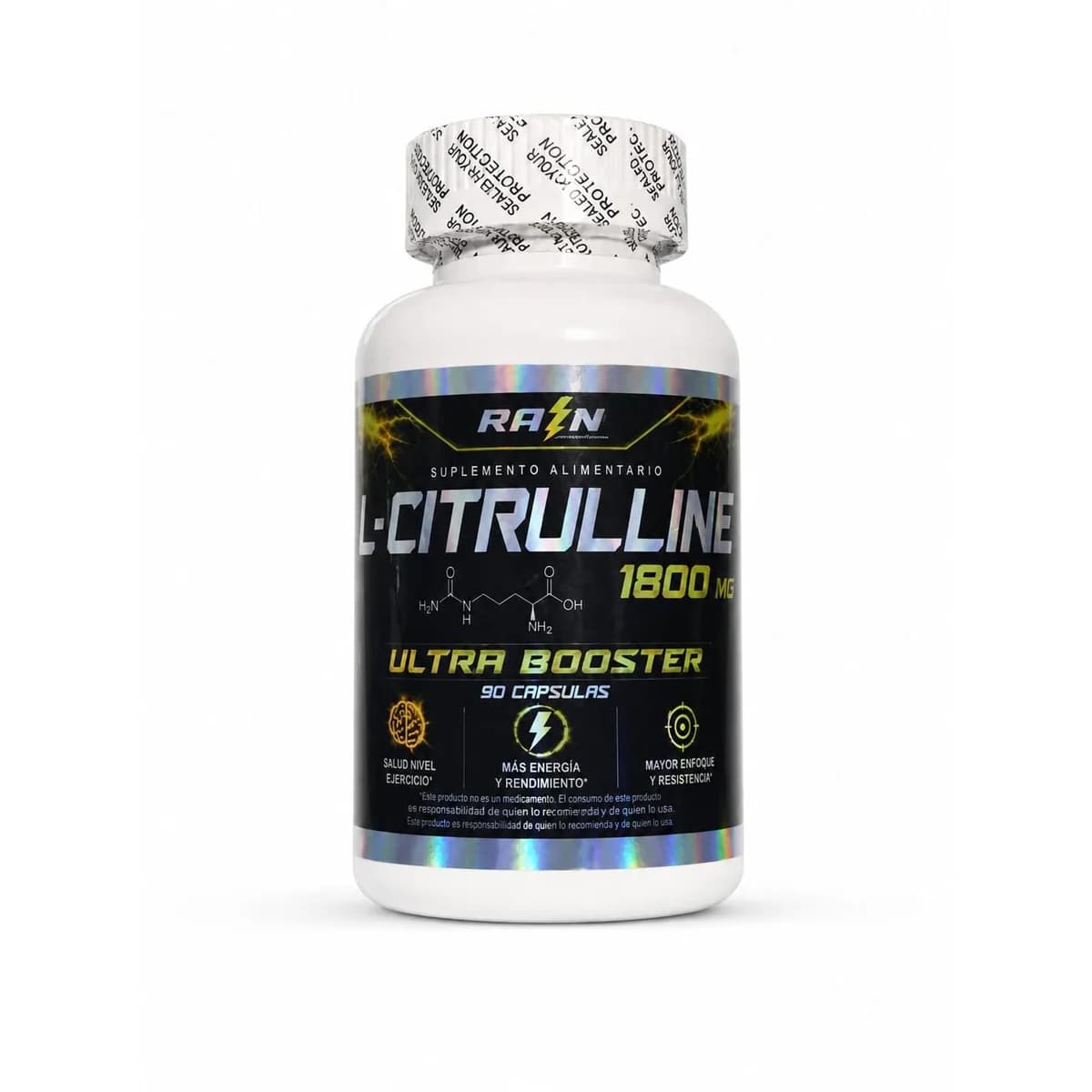 Rain L-Citrulina Ultra Booster 1800mg – 90 Cápsulas