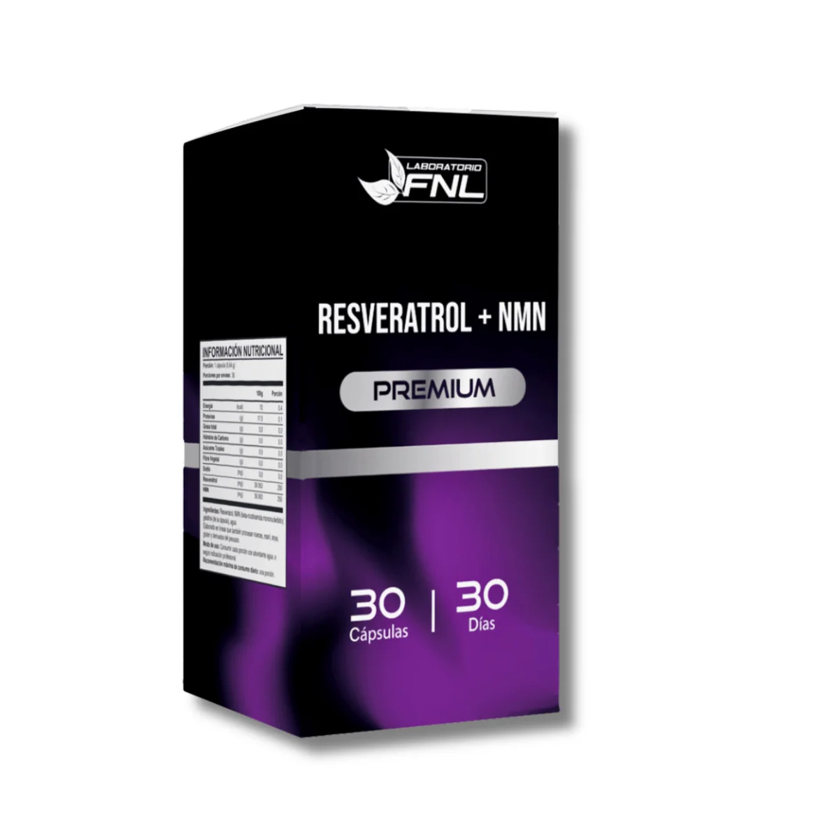 FNL Resveratrol 250mg + NMN 250mg Premium 30 Cápsulas (1 mes)